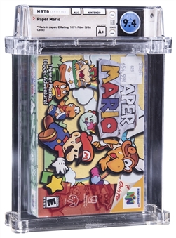 2000 N64 Nintendo 64 (USA) "Paper Mario" Sealed Video Game - WATA 9.4/A+